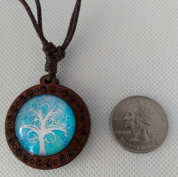 Handmade Tree Necklace White Tree Pendant Tree Necklace - Picture 3 of 4